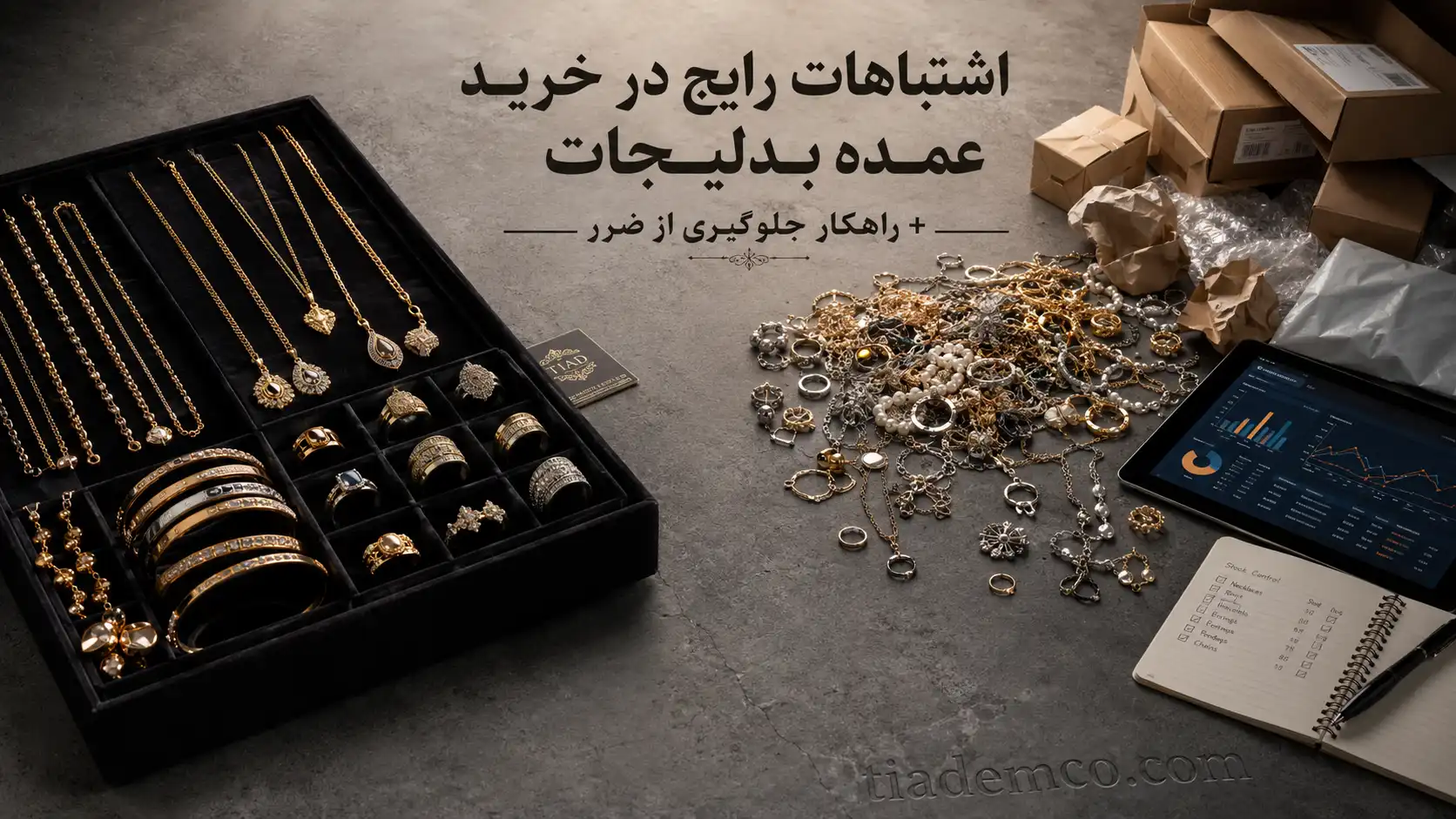۱۰ اشتباه رایج در خرید عمده بدلیجات که میتواند سرمایه شما را هدر دهد | فروشگاه بدلیجات عمده تیادمکو